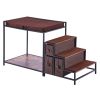 VEVOR Pet Bunk Bed with Stairs, Dog/Cat Window Perch with Storage, Multi-Level Bed Window Perch Dog Bedside Sleeper Couch