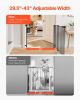 VEVOR Baby Gate, 29.5-43 Inches Adjustable Width, 28 Inches High Dog Gate, No Threshold Bar, Easy Step Walk Thru, for Child Pet Security, with Screws