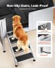 VEVOR Stainless Steel Dog Washing Station, 50 inch Pet Grooming Tub w/ Stairs, PE Water Filter Board