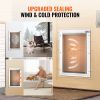 VEVOR Pet Door, 8.27" x 11.93" Aluminum Frame with Lock and Flap System, Weatherproof Doggy Door, Easy to Install in Interior or Exterior Doors